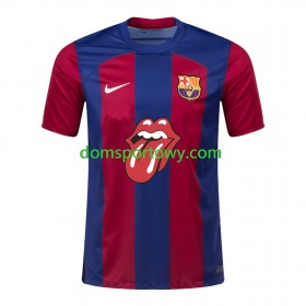 Koszulka FC Barcelona Rolling Stones Domowe Koszulki Piłkarskie 2023-2024 Krótki Rękaw